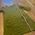 Gudrun Sjoden Linen Cotton Chartreuse Green Tunic Sweater Mini Dress Pockets SzL Size L Photo 3