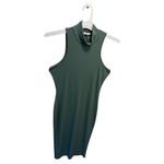 Papaya  Green Halter Neck Sheath Midi Dress Photo 5