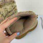 Minnetonka Womens Faux Fur Leather Boot Sz 7 Tan Western Aztec Photo 12