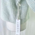 Lumière New Lumiere Bell Sleeve Boat Neck Soft Knit Sweater Light Blue Size Large Photo 7