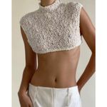 Buci Buci Buci Crop Top Lace Turtle Neck Size L White Size L Photo 4