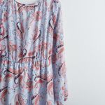 Anthropologie Jun & Ivy Paisley Ruffle Long Sleeve Mini Dress Photo 7