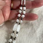 Vintage white mother of pearl seed bead choker 14”. Photo 4