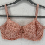 Victoria's Secret  Body Unlined Demi Bra‎ 34DD Peach Lace Bow Adjustable Photo 0