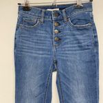 LC Lauren Conrad Lauren Conrad Blue Skinny High Rise Button Fly Jeans Womens 0 Blue Denim Stretch Photo 6