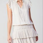 Current Air los angeles Zoey Pleated Skirt Mini Dress in ecru beige size Large Photo 5