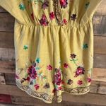 Bluheaven Gold Floral Embroidered Romper Size Small Photo 7