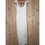 Lulus NWT  Your Sweetie White Tie-Strap Column Maxi Dress Wedding Gala Bride Sz M Photo 1
