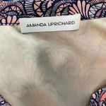 Amanda Uprichard  Mini Dress Drop Hem Tie Neck Geometric Print Pink Purple Small‎ Photo 9