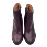 Madewell * Boots Womens 7.5 Lindley Quilted Ankle Wine Burgundy Side Zip Heeled Photo 1