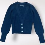 Stella + Lorenzo Black Ribbed Cardigan Sweater with‎ Jewel Buttons Size L Size L Photo 0