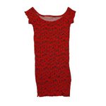 Topshop  Dress 2 Red Stretch‎ Bodycon Short Sleeve Club Cocktail Sexy Photo 2