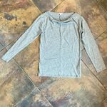 Gap  Women’s Gray Cowl Neck Long Sleeve Blouse Medium Photo 2