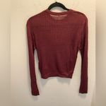 Free People  H20 Crew Pullover in Raw Garnet NWT Photo 7