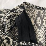 Bebop New  Tassel Tie Waist Keyhole Mini Dress Black White Geometric Print Photo 11