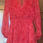 Francesca's  pink long sleeve floral romper Photo 2