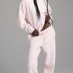 SKIMS Cotton Fleece Classic Crewneck in Barely Pink, Size X-Small Photo 2