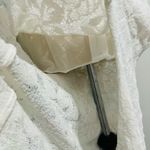 ZARA  Oyster White Jacquard Knit Squared Neck Summer Boho Midi Lined Dress Sz S Photo 14