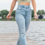 Dry Goods  green cropped ruffle top  Photo 1