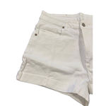 SheIn Jean Shorts Women's Size Large White High Waist Cut Off Casual Summer NEW Photo 1