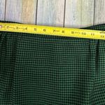 Platinum Dorothy Schoelen Green Black Houndstooth Skirt Vintage Size 8 Midi Wool Photo 5