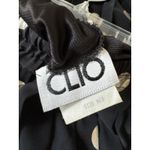 Vtg 90s CLIO Black Gold Pleated Polka Dot Maxi Long Skirt Women’s Size M Medium Photo 4