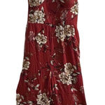 Xhilaration Women's XL Red Floral Sleeveless Jumpsuit Wide-Leg Casual Photo 0