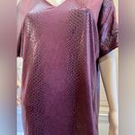 Adrienne  Shift Dress. Bordeaux Snake. Wine. Size Small. Photo 1