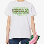 Ganni NWT  Dream Graphic-Print Relaxed-Fit Organic Cotton-Jersey T-Shirt Photo 0