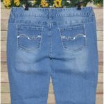 Long Elegant Legs Ladies Light Wash Flare Leg Blue Jeans Size 18 Tall Stretch De Photo 4