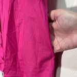 Crown & Ivy  Petite M Pink Poplin Ruffle Sleeve Dress Button Down NWT Above Knee Photo 1