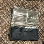 Betsey Johnson  Black Embossed Floral Bow Long Wallet Photo 5