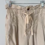 Free People Margate Beige Paperbag Waist Pleated Trouser Pants Photo 6