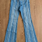 Wild Fable Low waisted Y2K Distressed Blue Denim Flare Women’s Size 10 Photo 0