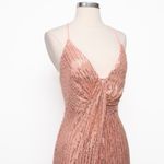 Liv Foster Sequin Draped Mini Dress Rosy Peach Size 2 Pink Photo 11