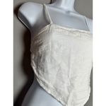 Blanco White 100% Cotton Bandana Tank Top Tie Back Sleeveless‎ Crop Top S Photo 1