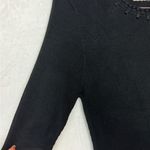 Camila Coelho Rayon Blend Minimal Clean Sweater Dress Black Knitted 3/4 Sleeve Photo 4