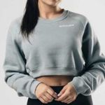 Alphalete Classic Crew Crop - White Photo 3