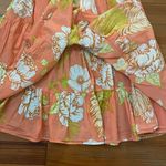 True Destinations Coral Floral Swimsuit Cover Up Womens Size Small Beach Orange Photo 9