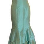 Reem Acra silk taffeta gown green Size 6 Photo 1