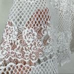 David Lerner  White Floral Lace Sheer Tank Blouse Photo 3