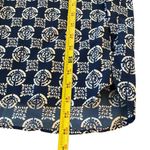 Rock Flower Paper Womens Tunic Top L Blue/White Floral Pattern Green Trim boho Blue Size L Photo 5