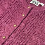 Forenza Vintage Mohair Blend Cardigan Sweater L Purple Berry Button Front Photo 1