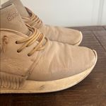 Esseutesse Shoe Size 39 Beige Leather Upper Metallic Foil Fringe Sneakers Tan Photo 2