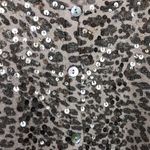 Chico's Chico’s Women’s Leopard Print Metallic Sequins Mother of Pearl Buttons Cardigan Photo 2