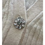 H&M  Women's Cream V-Neck Cardigan with Jewel Buttons, Size XS, EUC Photo 6