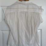 MOTHER The Line Your Pockets Top Blouse Button Down Collar Size S White cream Photo 6