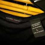 NY & Co. L Black Stretch Velvet Sleeveless Shift Dress Funeral Size L Photo 2