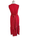 Eywasouls Malibu Maria Red Floral Tiered Maxi Dress Size XS/S Elegant Vacation Photo 1