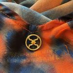 VIX by Paula Hermanny orange and blue sheer tie waist cover up Photo 3